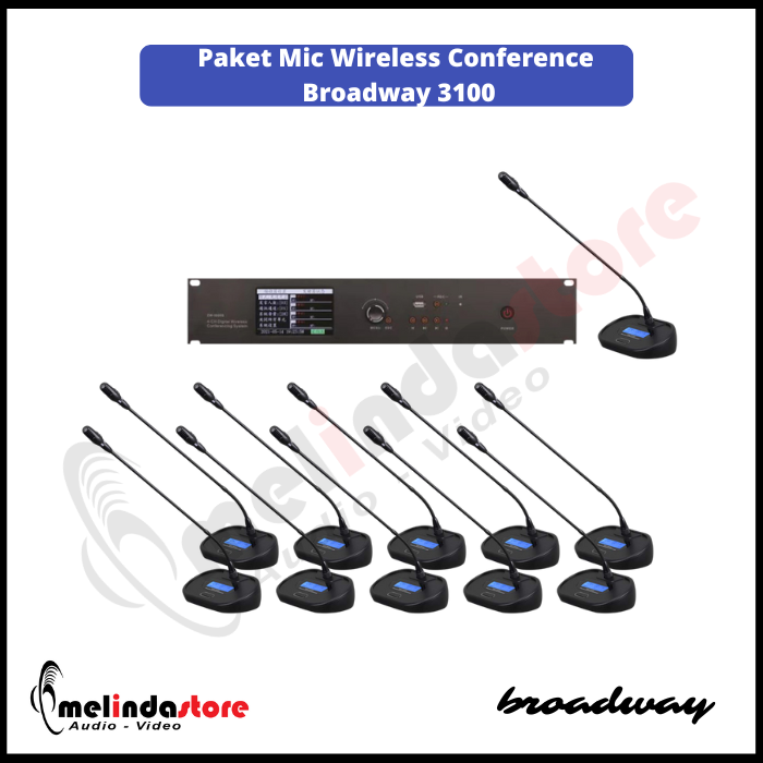 Mic Wireless Conference Broadway ZW3100 - 11 Mic